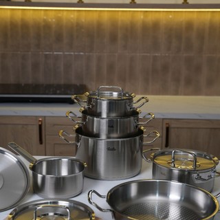 Bộ Nồi Fissler Profi Set 6 Vung Thép Siêu Cao Cấp Kèm Quánh Và Chảo Thép Không Gỉ GermanySnT HCM 70063