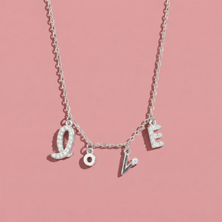Dây chuyền bạc nữ LAMY Twinkling Love Necklace Rose Gold 6413