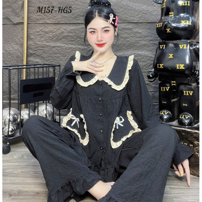 Đồ bộ nữ đồ mặc nhà,đồ ngủ nữ dễ thương,đồ xinh đũi tiểu thư cao cấp trơn nhiều màu sắc bắt mắt[370]