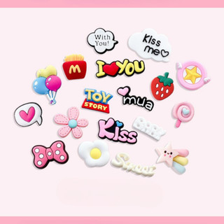 Sticker, Charm 3D nhựa dẻo chủ đề Siêu charm bán lẻ DIY gắn Dép Sục, Cá Sấu JB-310 Mita