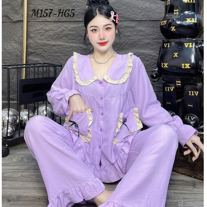 Đồ bộ nữ đồ mặc nhà,đồ ngủ nữ dễ thương,đồ xinh đũi tiểu thư cao cấp trơn nhiều màu sắc bắt mắt[370]
