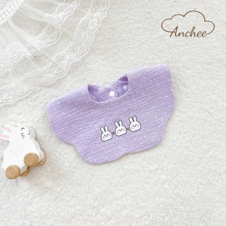 Set 2 Yếm Xô Muslin Anchee Cho Bé – Yếm cho bé dưới 2 tuổi Thoáng Khí, Mềm Mịn, Thấm Hút Tốt, Họa Tiết Dễ Thương