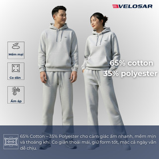 Quần Nỉ Unisex VELOSAR LPA-60001 – Form Rộng Basic, Chống Nhăn, Dễ Phối Đồ