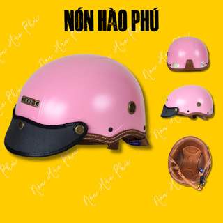 Nón bảo hiểm THỦ CÔNG VIKING01 nhựa abs lót nâu khóa sắt cao cấp Mũ bảo hiểm viền nâu nửa đầu nam nữ ảnh 3