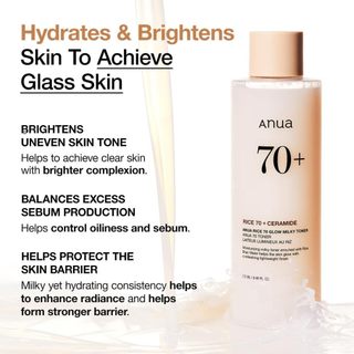 Toner dưỡng sáng cấp ẩm ANUA Rice 70 Glow Milky Toner 250ml
