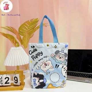 Túi Vải Canvas Thời Trang Enjoy Dễ Thương Túi Tiện Ích Dạo Phố MEILI STORE