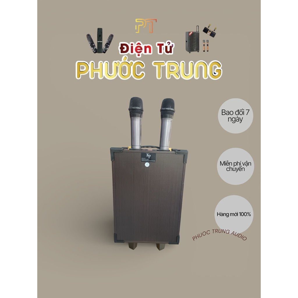 Loa xách tay bluetooth (KÈM 2 MICRO) Bass 20cm - Âm Thanh Siêu Hay Nghe Nhạc, trợ giảng, hát karaoke