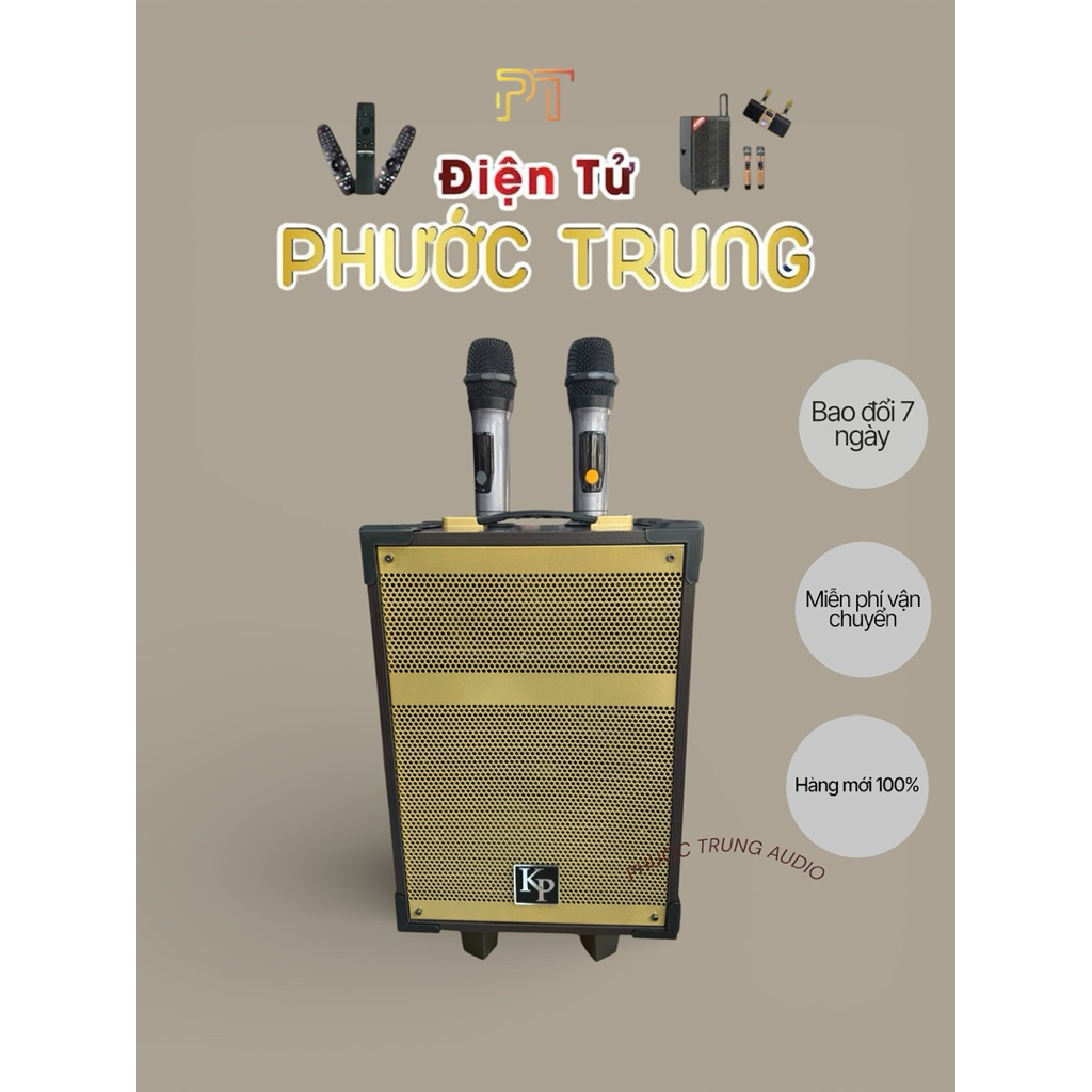 Loa xách tay bluetooth (KÈM 2 MICRO) Bass 20cm - Âm Thanh Siêu Hay Nghe Nhạc, trợ giảng, hát karaoke