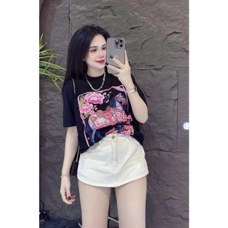 Áo phông in hình Ngựa Hoa, Áo chất cotton mát mịn