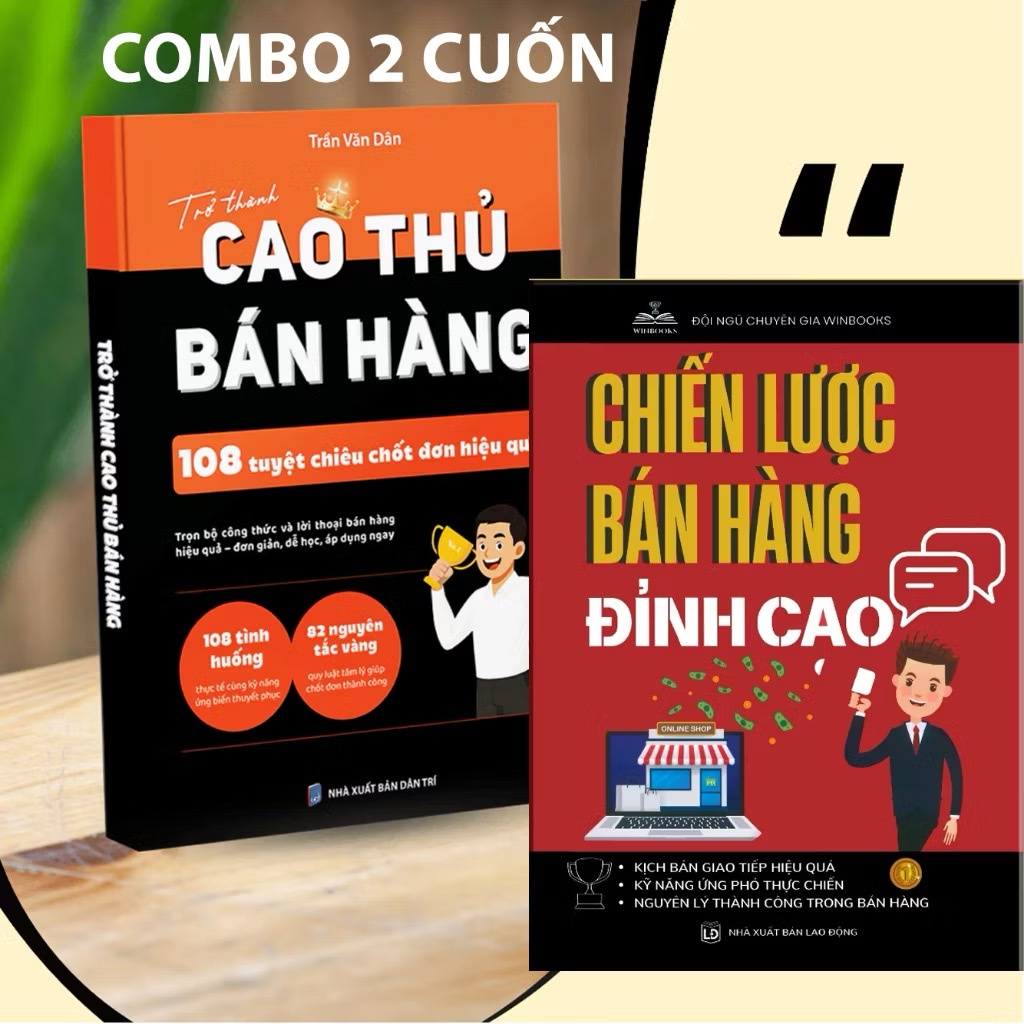 Bìa sách Combo 2 cuốn Trở Thành Cao Thủ Bán Hàng và Chiến lược bán hàng đỉnh cao