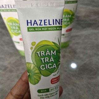 Combo 5 Tuýp Sửa Rửa Mặt Hazeline Ngừa Mụn Tràm Trà Cica 40g x 5-Hàng Khuyến mãi