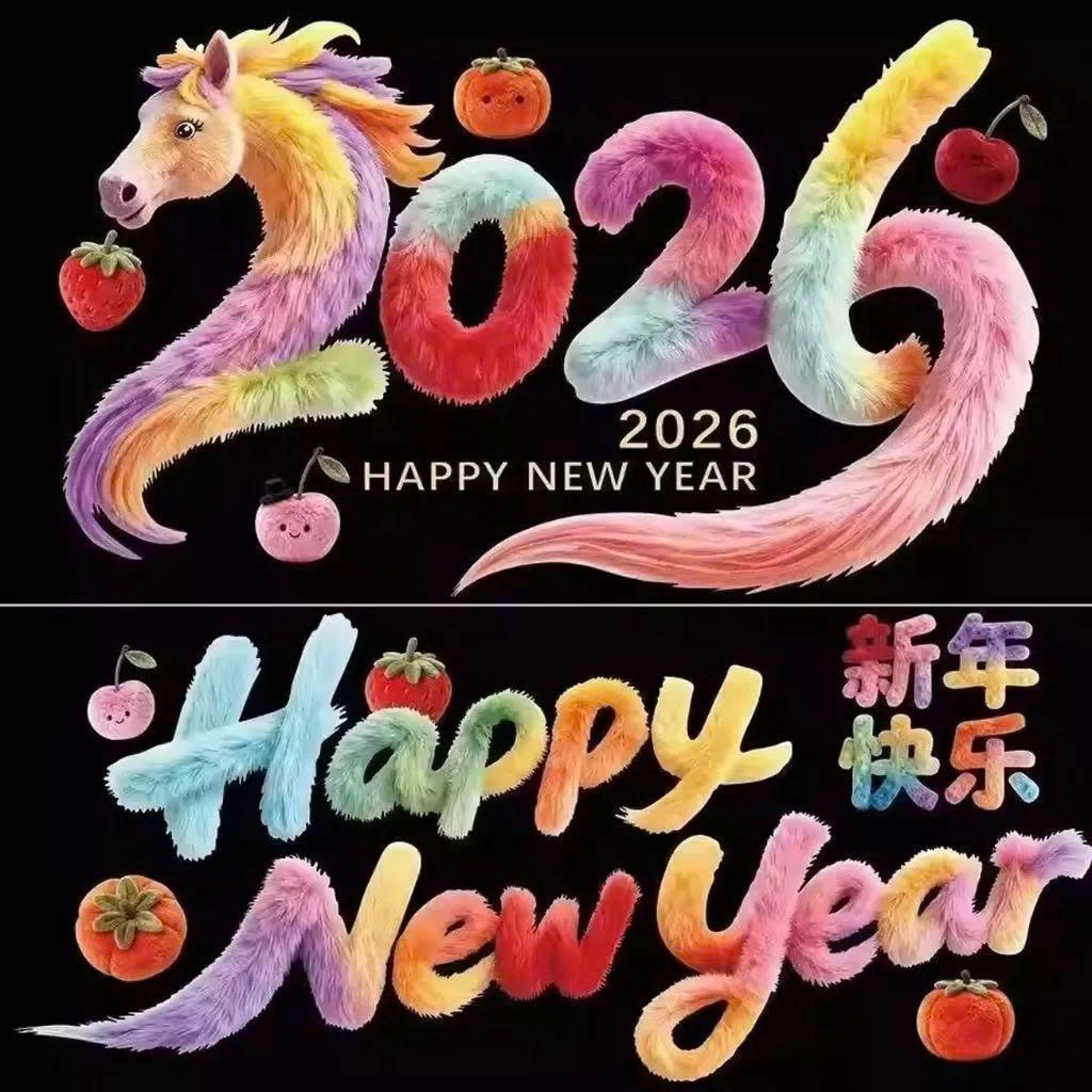 Set 2 Miếng Decal Tết 2026 Trang Trí Năm Mới Bính Ngọ Decal Dán Cửa Kính Tết 2026 Hình Ngựa 5D Happy New Year