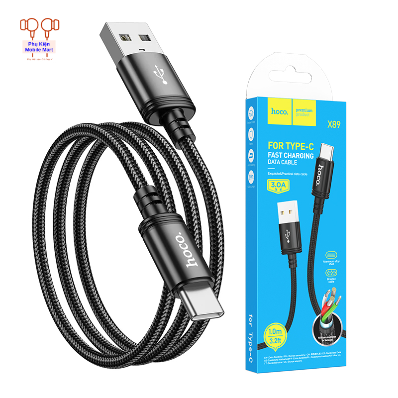 Cáp Sạc USB to Type-C – Sạc Nhanh 3A/5A, Truyền Dữ Liệu 480Mbps, Dây Bền Chống Gãy Gập