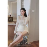 Set Váy Tiểu Thư Mặc Dự Tiệc Sang Chảnh LA ROSA Thiết Kế Áo Ngoài Đính Hoa Kèm Áo 2 Dây Phối Chân Váy Chữ A S547 — ảnh 5