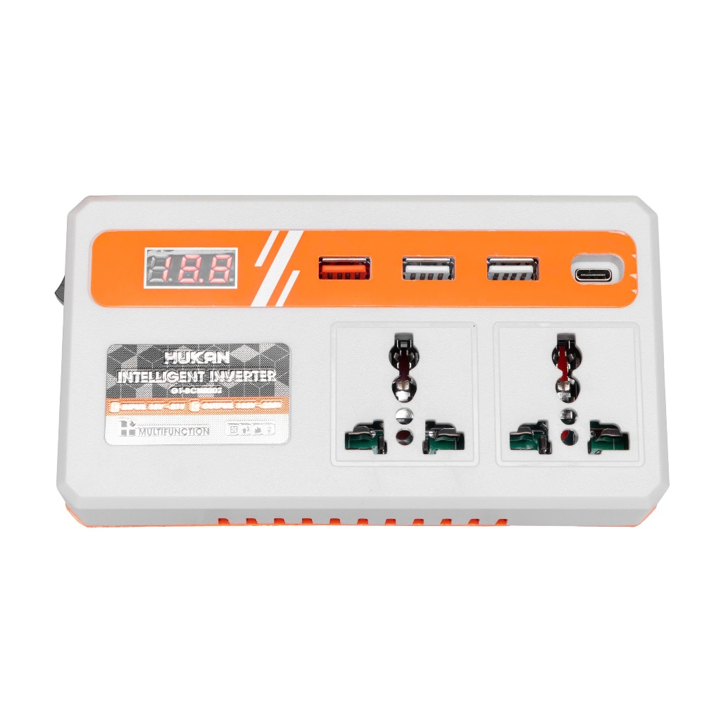 [Bản 2 ổ] Đế chuyển đổi nguồn điện HUKAN G1-BCN0202 chuyển 21v lên 180~220v, Dùng Chân pin phổ thông