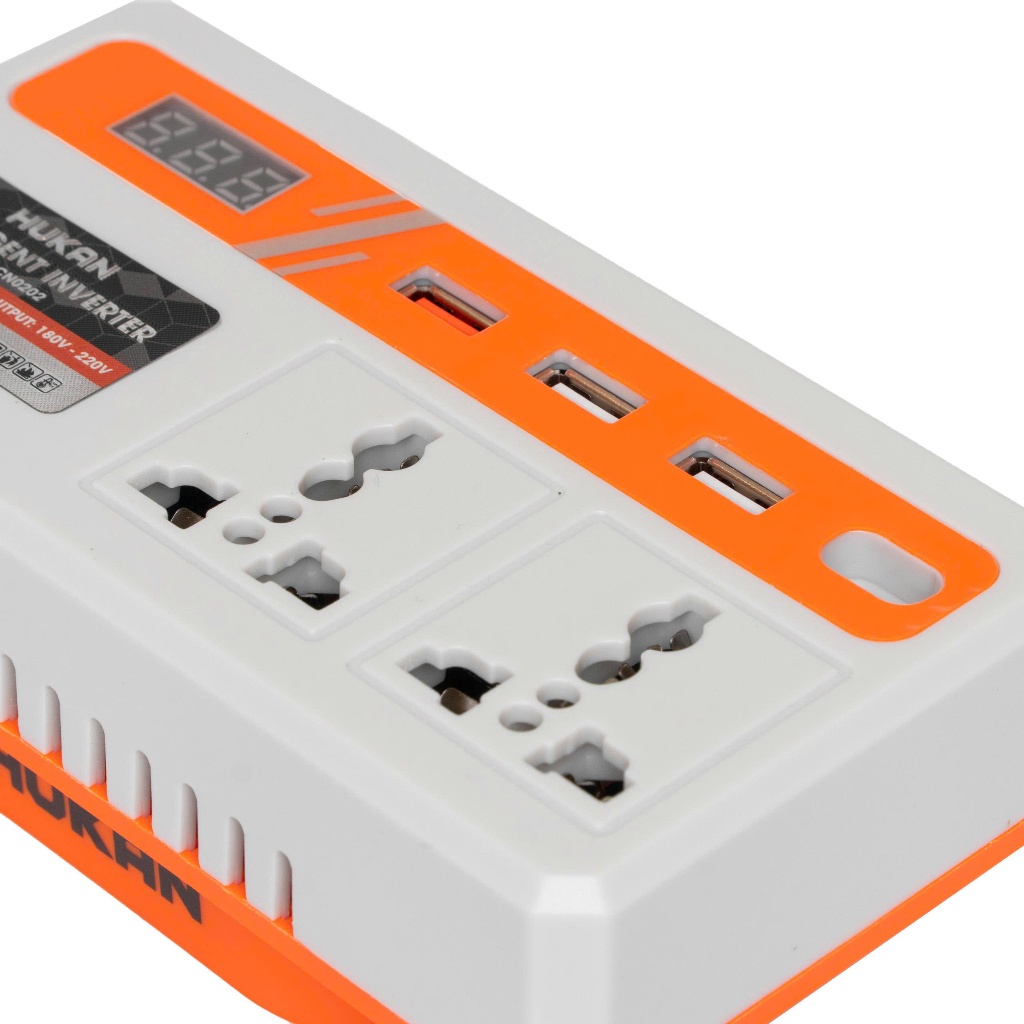[Bản 2 ổ] Đế chuyển đổi nguồn điện HUKAN G1-BCN0202 chuyển 21v lên 180~220v, Dùng Chân pin phổ thông