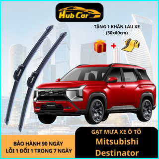 Gạt Mưa Ô Tô Mitsubishi Destinator Cao Cấp HubCar Thân Mềm Không Xương Gạt Sạch Êm Không Để Lại Vệt Nước