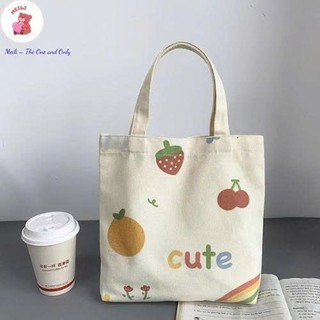 Túi Vải Canvas Thời Trang Enjoy Dễ Thương Túi Tiện Ích Dạo Phố MEILI STORE