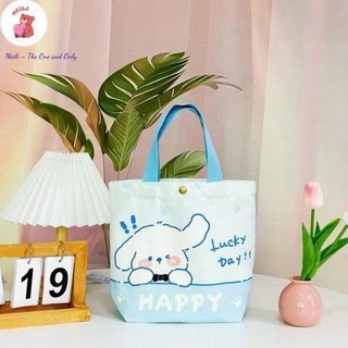 Túi Vải Canvas Thời Trang Cute Cat Dễ Thương Túi Tiện Ích Dạo Phố MEILI STORE