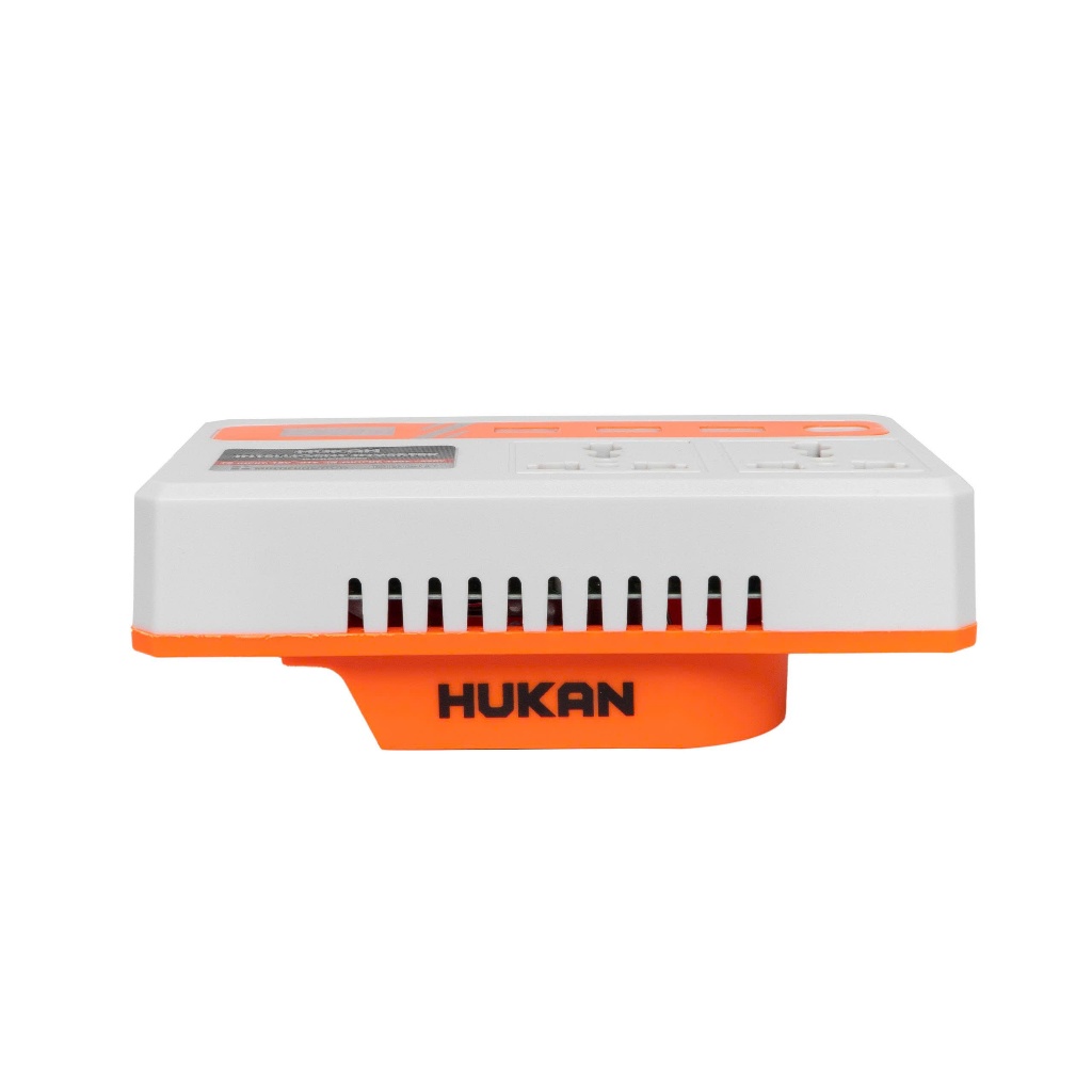 Đế Chuyển Đổi Nguồn Điện HUKAN G1- BCN0202|Chuyển Từ 18–21V Sang 220V | 2 Ổ AC |3 USB |Type-C|Có LED Hiển Thị