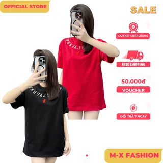 ÁO thun nam QC cổ tròn họa tiết thêu tay ngắn phong cách trẻ trung chuẩn from