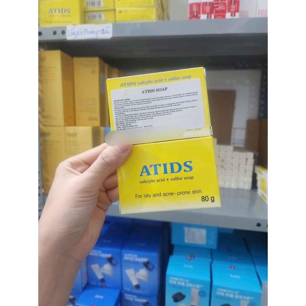 [HÀNG CTY] Xà phòng giảm mụn lưng Atids Salicylic Acid 2% + sulfur 80g_CNP