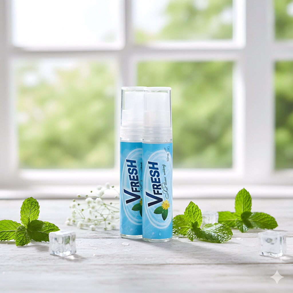 Xịt Thơm Miệng Vfresh Hương Bạc Hà 10ml | Hơi Thở Thơm Mát, Tiện Lợi Mang Theo