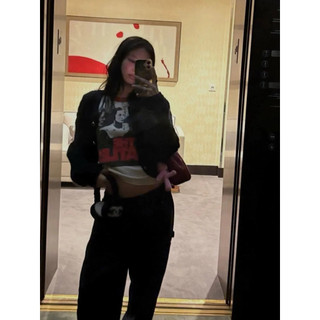 Le rouge | Jennie THE BEATLES tee Áo thun ngắn tay The Beatles phối đỏ retro