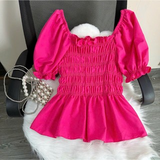 Áo Sơ Mi Bigsize Nữ tay phồng nhún bèo cách điệu chất vải lụa chéo mềm mại phong cách trẻ trung năng động -SM33