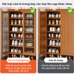 tủ giày bằng gỗ tủ giày 6/7/8 tầng Chiều cao kệ có thể điều chỉnh Chống bụi và bền Dung lượng lớn, tiết kiệm không gian — ảnh 4