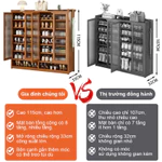 tủ giày bằng gỗ tủ giày 6/7/8 tầng Chiều cao kệ có thể điều chỉnh Chống bụi và bền Dung lượng lớn, tiết kiệm không gian — ảnh 5