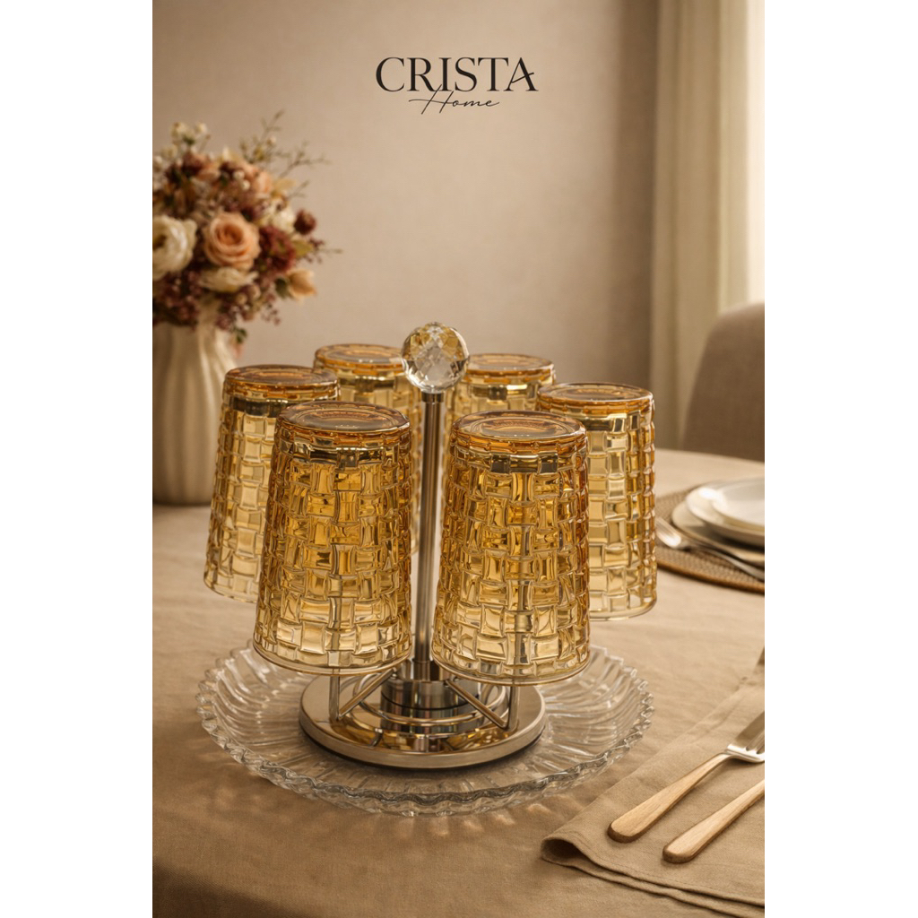 ✨ BỘ SƯU TẬP CỐC – BÁT – ĐĨA ÁNH VÀNG BẠC TÀI LỘC CRISTA HOME ✨ Sang trọng • Tinh tế • Rực rỡ tài lộc đầu năm