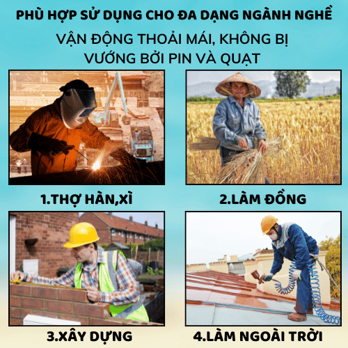 Áo điều hòa Nhật Bản chính hãng, pin Akita 74000mah sử dụng liên tục 12-14h làm mát cả ngày dài