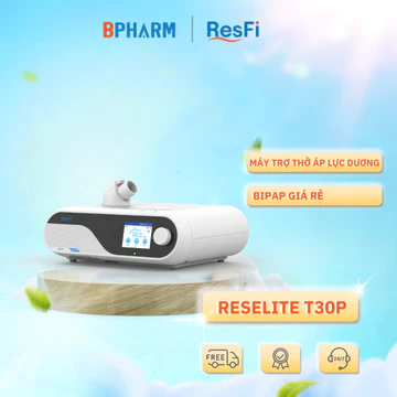 Máy trợ thở Resfi ResElite T30P | BiPAP giá rẻ, hỗ trợ ngưng thở khi ngủ, COPD, OHS, NMD