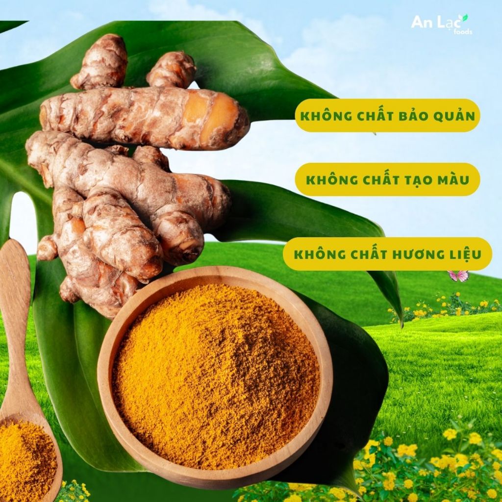 Tinh Bột Nghệ Nguyên Chất An Lạc Foods - Hỗ Trợ Dạ Dày, Làm Đẹp Da