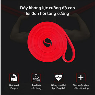 Dây kháng lực POWERBAND hỗ trợ tập Gym, Yoga, tăng cơ, giảm mỡ, đủ mức kháng lực