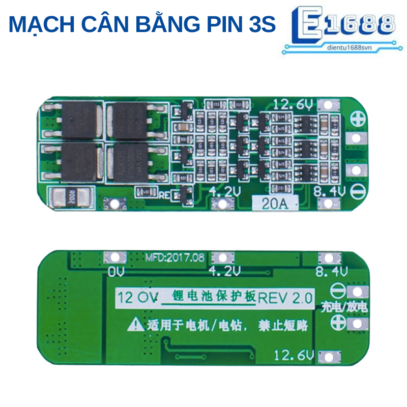 Mạch sạc cân bằng khối pin 3S ( 3C 18650) - dòng xả 20A | Shopee Việt Nam