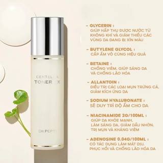 Nước hoa hồng Dr.Pepti toner Dr.Pepti dưỡng da căng bóng Centella Toner EX 180ml - Kosmi Beauty