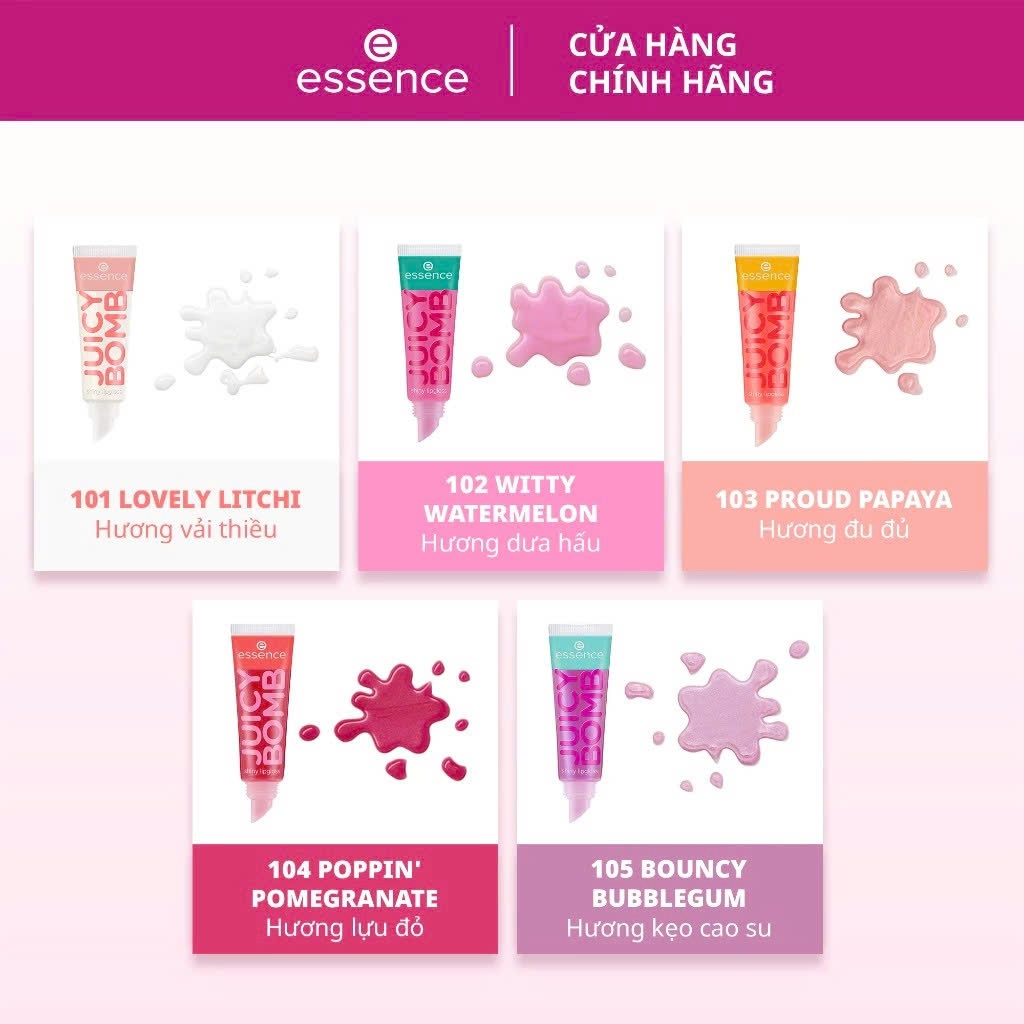 [QUÀ TẶNG NGẪU NHIÊN] Son bóng trái cây Essence Juicy Bomb Shiny Lipgloss  - HSD: 03/2027