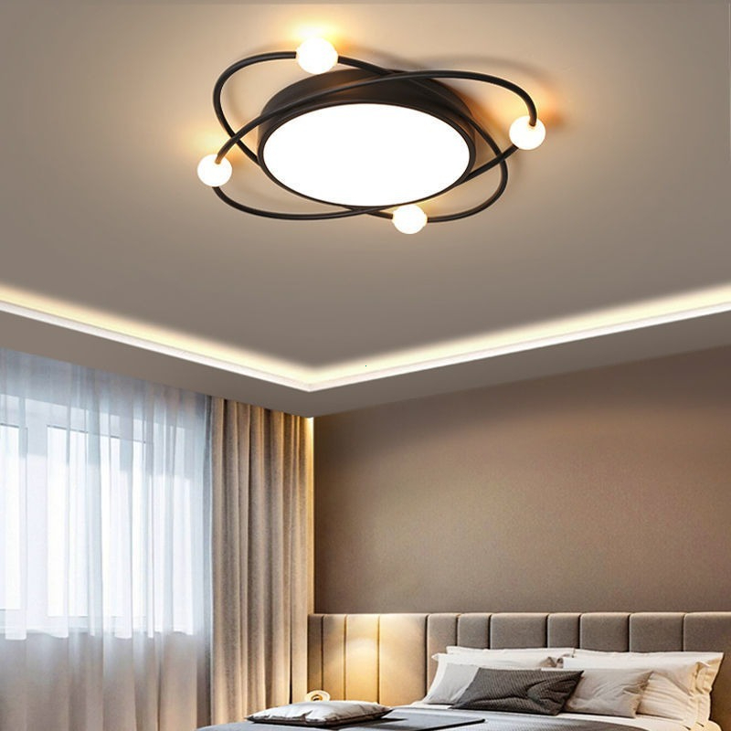 Bắc Âu đơn giản hiện đại phòng ngủ ánh sáng phòng ngủ chính siêu sáng phòng trần sáng tạo khí quyển lưới đỏ LED trần ánh