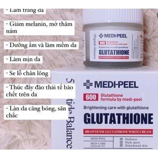 Kem dưỡng Medi peel kem dưỡng trắng da MEDI PEEL Glutathione 600 White Cream 50g - Kosmi Beauty