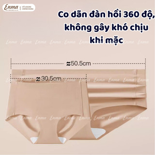 Combo 5 Quần Lót Nữ Su Gân 3D ENMA Siêu Mỏng Không Viền - Đáy Tơ Tằm Kháng Khuẩn QS13
