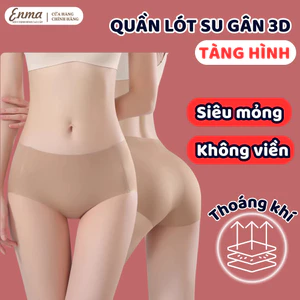Combo 5 Quần Lót Nữ Su Gân 3D ENMA Siêu Mỏng Không Viền - Đáy Tơ Tằm Kháng Khuẩn QS13