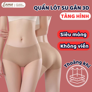 Combo 5 Quần Lót Nữ Su Gân 3D ENMA Siêu Mỏng Không Viền - Đáy Tơ Tằm Kháng Khuẩn QS13
