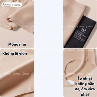 Combo 5 Quần Lót Nữ Su Gân 3D ENMA Siêu Mỏng Không Viền - Đáy Tơ Tằm Kháng Khuẩn QS13