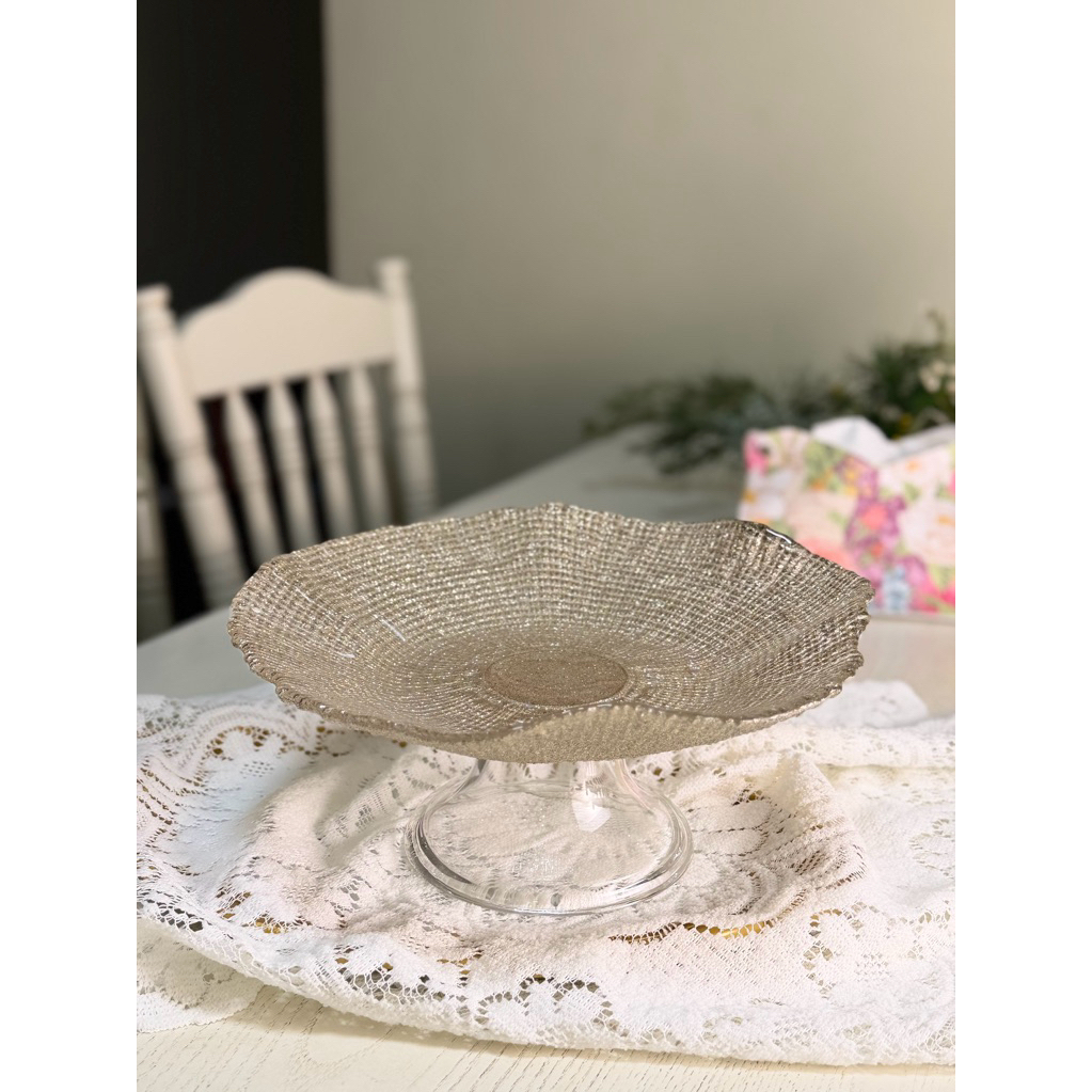 🌟 ĐĨA CHÂN BỒNG CRISTA HOME 29CM – KHAY TRANG TRÍ THỦY TINH CAO CẤP | 🌟