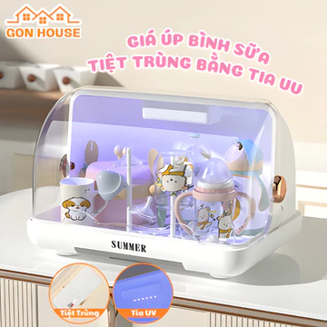 [LOẠI 1] Máy Úp Bình Sữa Tiệt Trùng Tia UV GON, Máy Khử Trùng Bình Sữa Cho Bé Không BPA, Diệt Khuẩn 99%, Dung Tích Lớn
