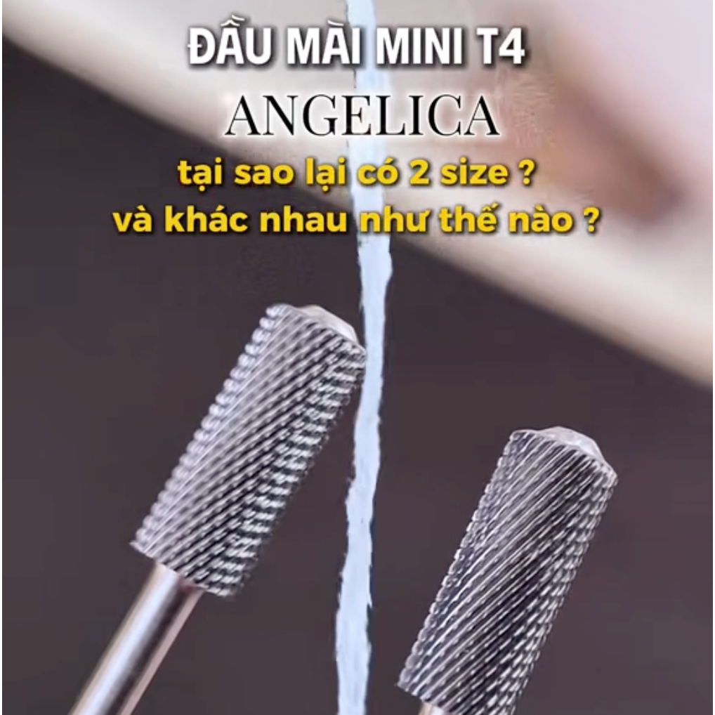 Đầu Mài Phá Gel Mini T4 Angelica - Phá Sơn Gel , Phá Gel Đắp Chất Liệu VONFRAM Cao Cấp