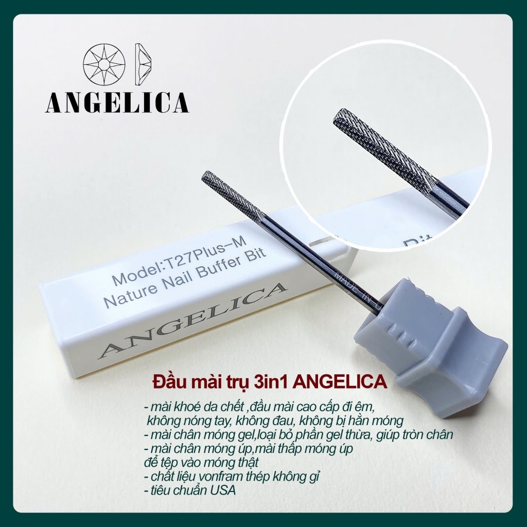 Đầu Mài Trụ 3in1 Angelica - Chất Liệu VONFRAM Cao Cấp