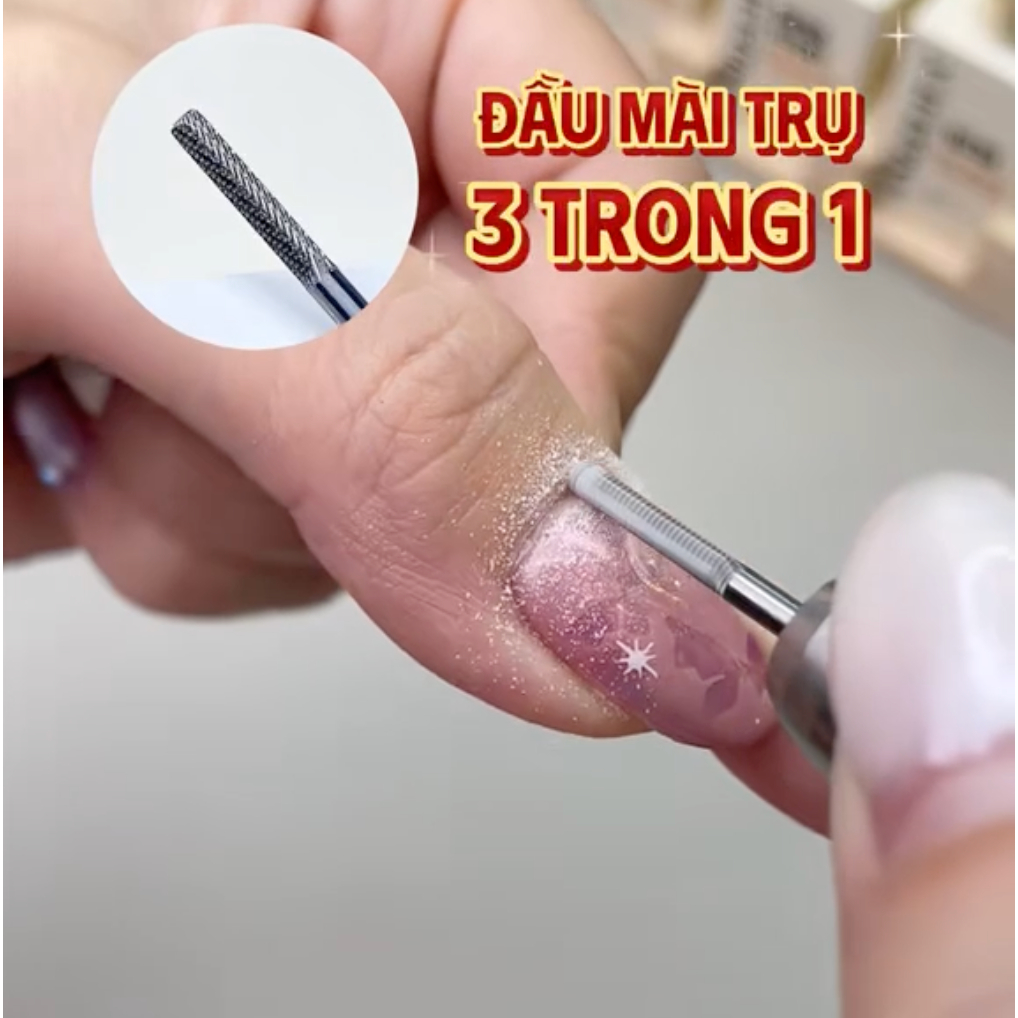 Đầu Mài Trụ 3in1 Angelica - Chất Liệu VONFRAM Cao Cấp